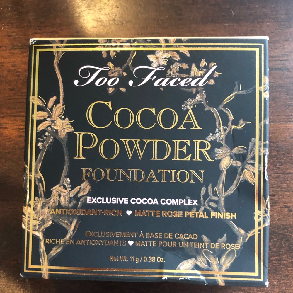 Cocoa powder too faced foundation. Medium.